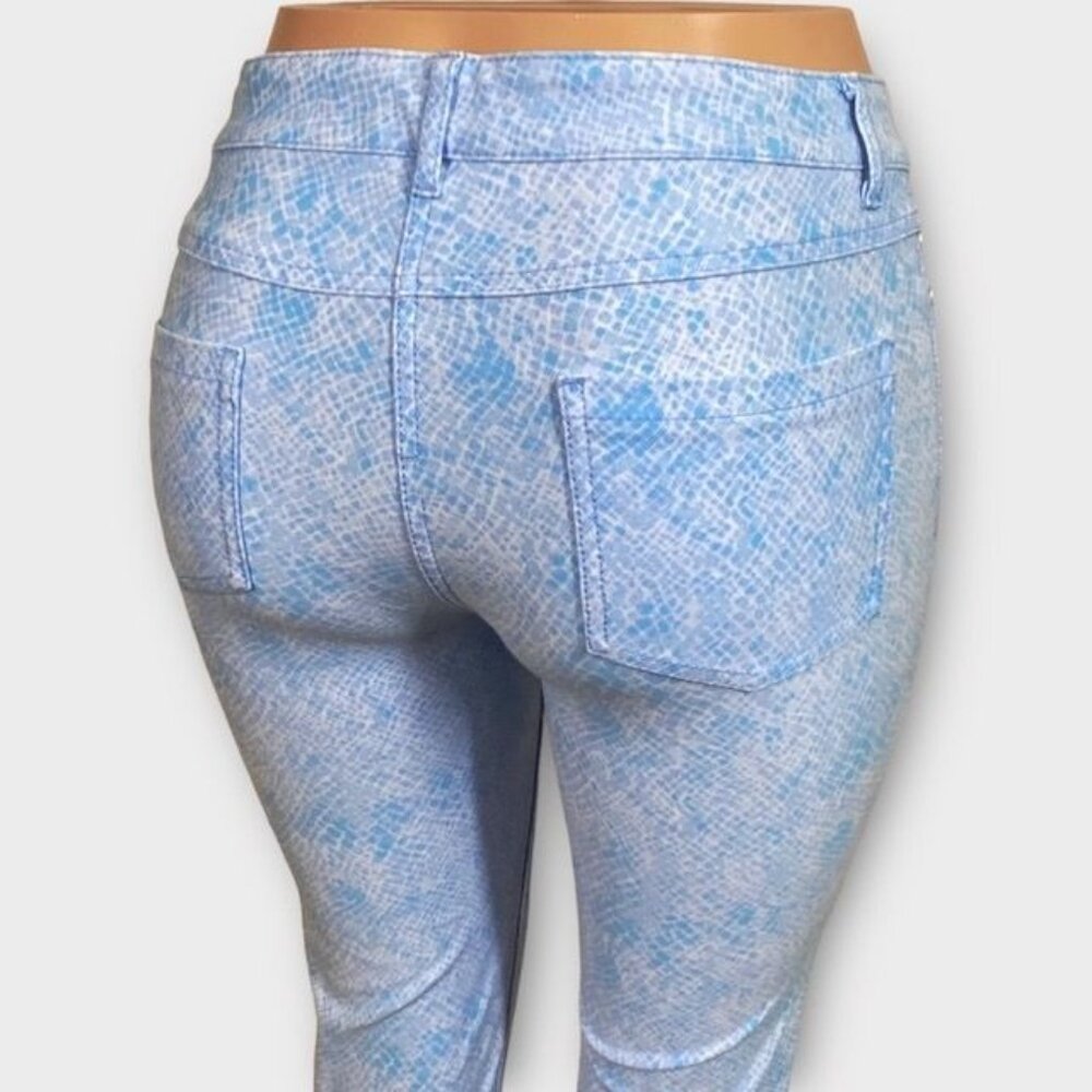 J. McLaughlin Lexi Snake Print Jeans Blue , Size 4 - Picture 3 of 11